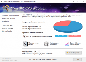 ChrisPC CPU Booster 2.04.21 Crack With License Key [2022]